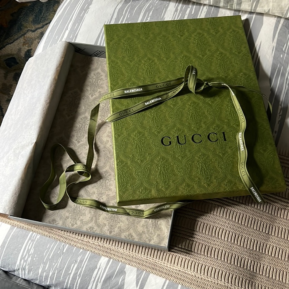 Gucci Balenciaga Hacker Project box, tissue, ribbon